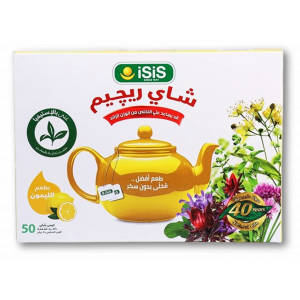 ISIS REGIME TEA WITH LEMON FLAVOR SUGAR FREE BETTER TASTE 50 FILTER BAGS NET WEIGHT 75 GM